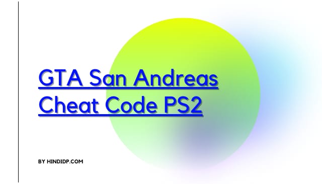 GTA San Andreas Cheat Codes PS2