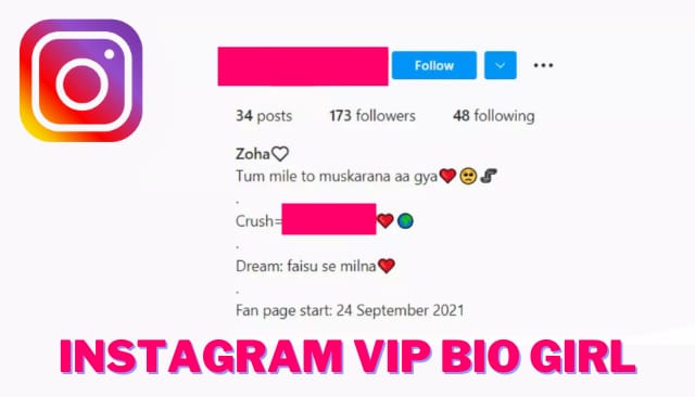 Instagram VIP Bio Girl